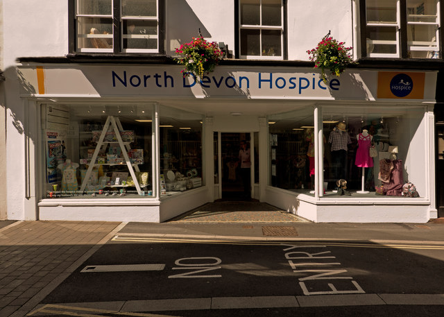 External photo of North Devon Hospice Shop in Bideford