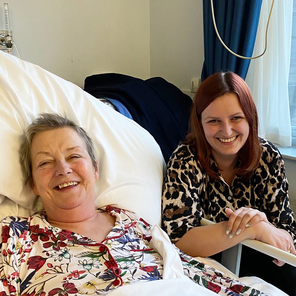 Christine And Siobhan At The Hospice